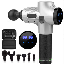 Factory Dropshipping 30 Adjustable Speed Vibration Muscle Percussive Massage Gun,  LCD Touch Display Low Noise Fascia Gun*